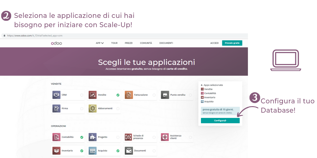 Odoo • Testo e immagine