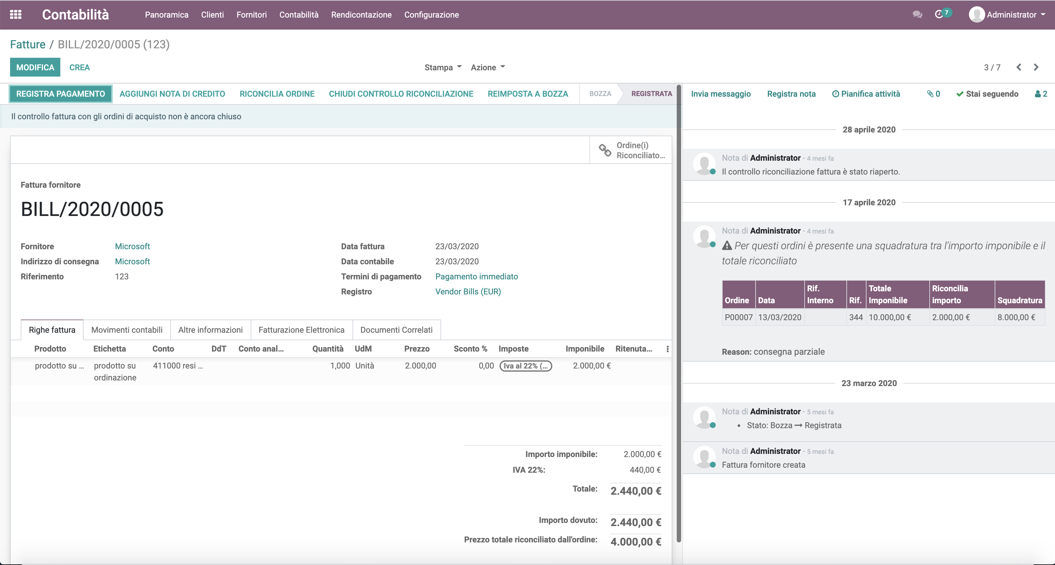 Odoo • Testo e immagine